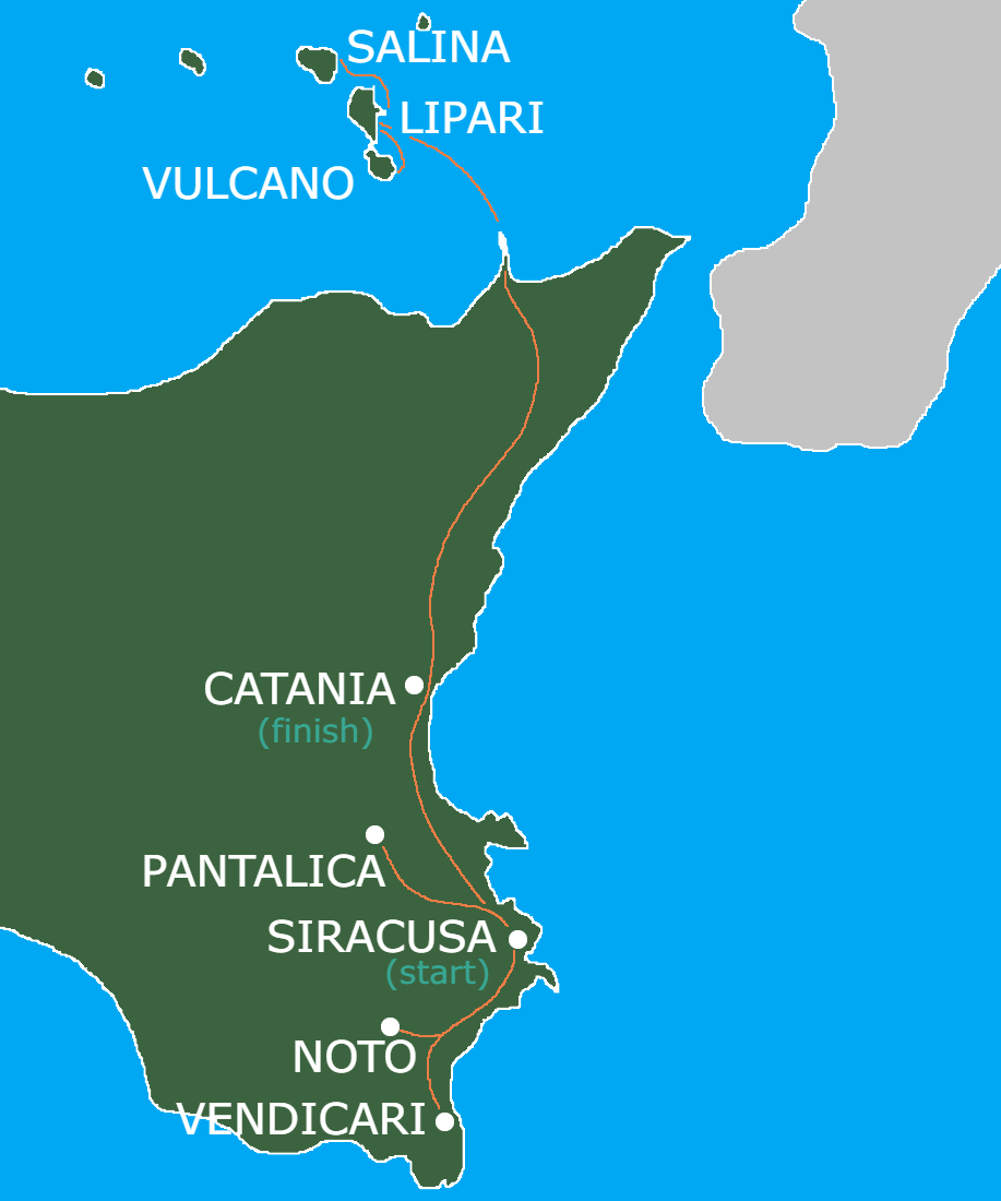 Sicilian Flavors Walking Tour Map
