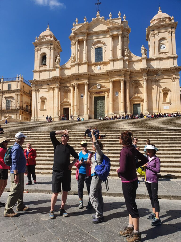 Our group in front of the baroque church of Noto in southeastern Sicily