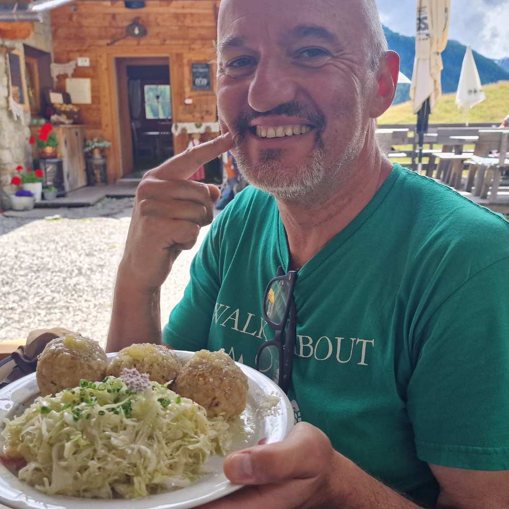 lunch in the Dolomites