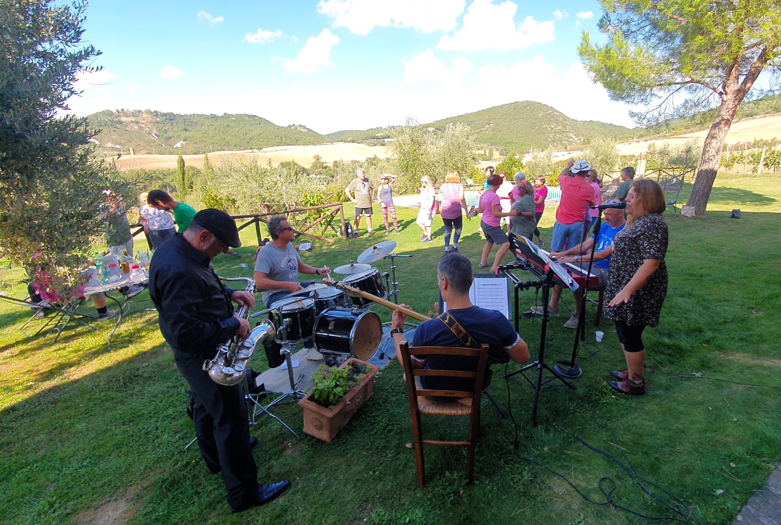 Gianni's band concert at Podere Santa Maria near Pienza