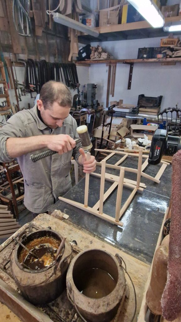The Laveggi chair making in Chiavari, during our Cinque Terre tour