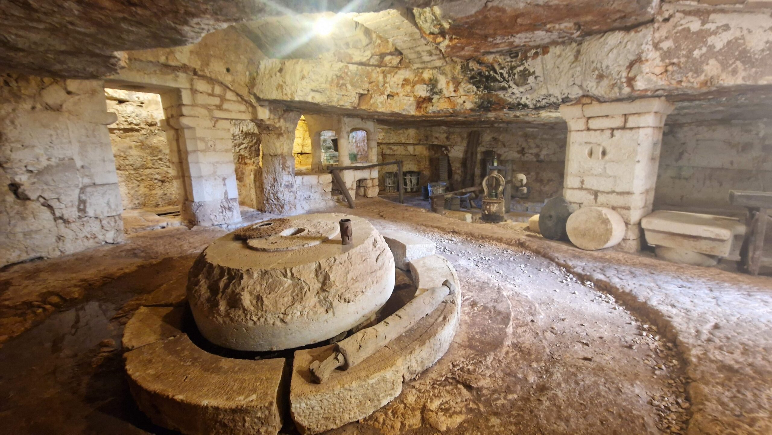 Hypogean olive mill whose origins reach back to the Messapian period at Masseria Brancati