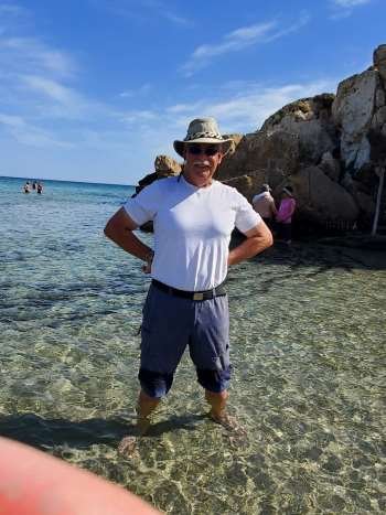Cooling off in the delightful waters of the Ionian Sea (Secret Sicily walking tour with Walk About Italy)