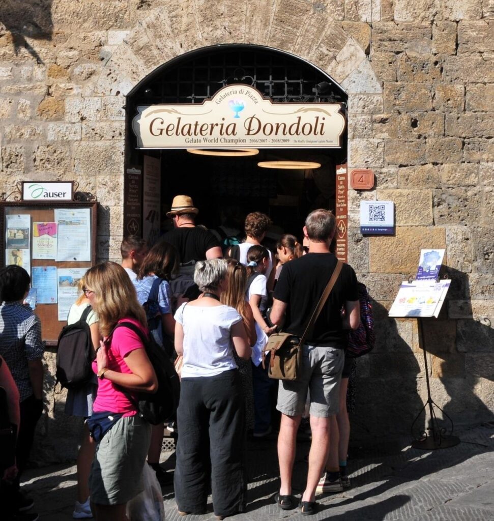 The world champion gelateria, Dondoli (Iconic Tuscany walking tour with Walk About Italy)
