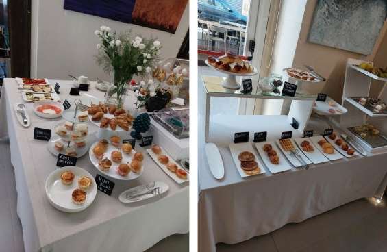 The breakfast buffet at our hotel (Secret Sicily walking tour with Walk About Italy)