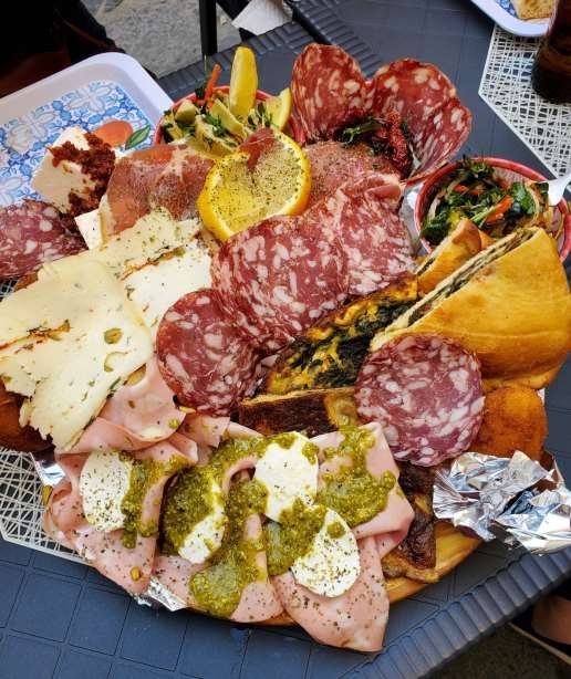 The mixed platter we ordered for lunch (Secret Sicily walking tour with Walk About Italy)